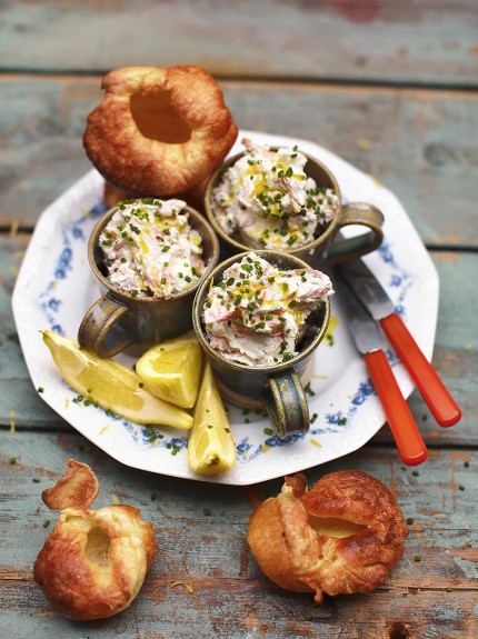 Trout pate with Yorkshire pudding