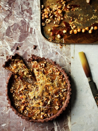 Weekly Meal Plan #65 - Ioanna's Notebook Chocolate & caramel tart with hazelnuts