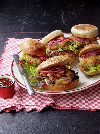 Bubble & squeak hamburgers