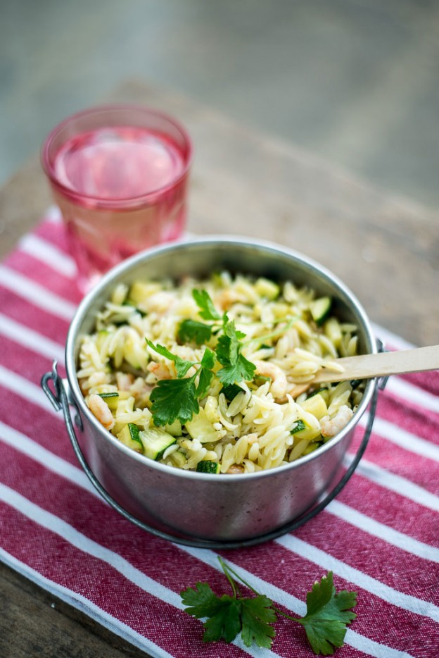 Orzo pasta with prawns & summer courgettes Jamie Oliver Features