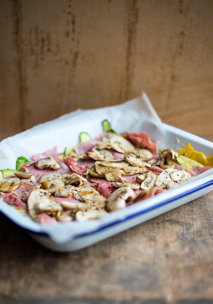 Ham, mushroom & courgette lasagne Jamie Oliver Features