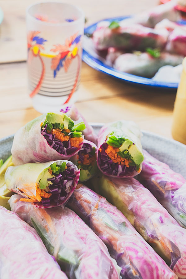 Healthy lunches - veggie rolls