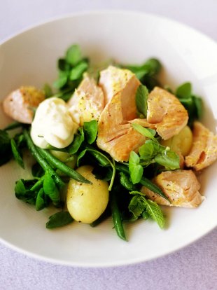 Roast salmon salad | Fish recipes | Jamie Oliver recipes