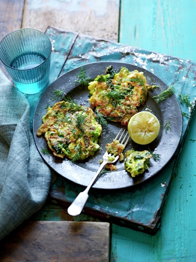 Green veggie fritters