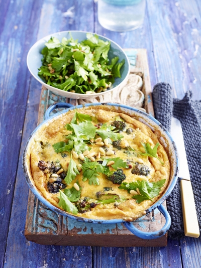 Stilton & sprouting broccoli frittata